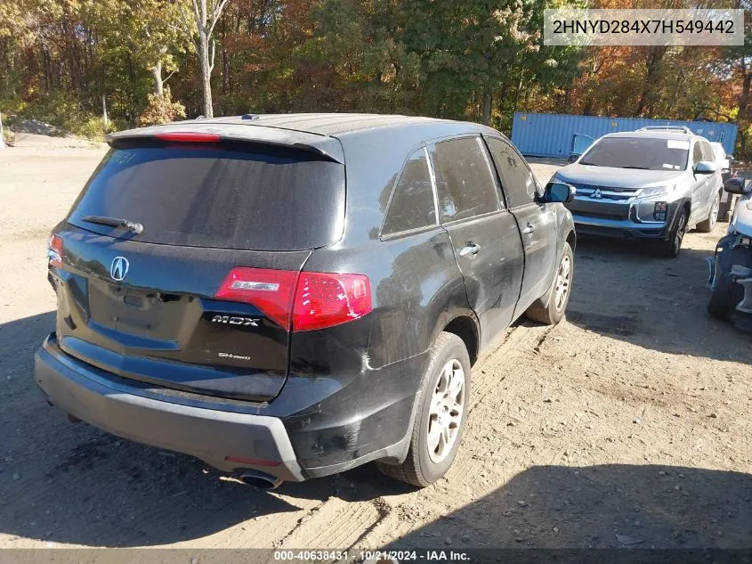 2007 Acura Mdx Technology VIN: 2HNYD284X7H549442 Lot: 40638431