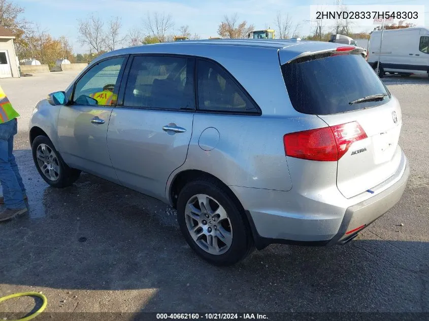 2007 Acura Mdx Technology Package VIN: 2HNYD28337H548303 Lot: 40662160