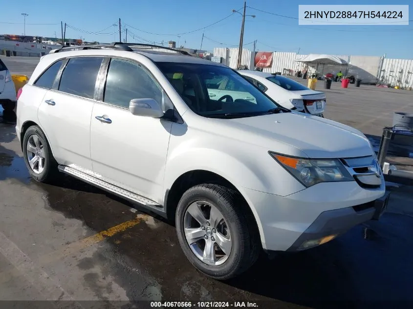 2007 Acura Mdx Sport Package VIN: 2HNYD28847H544224 Lot: 40670566