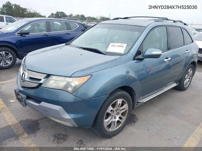 2007 Acura Mdx Technology Package VIN: 2HNYD284X7H525030 Lot: 40671008