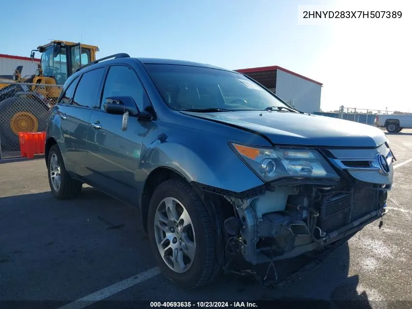 2007 Acura Mdx Technology Package VIN: 2HNYD283X7H507389 Lot: 40693635