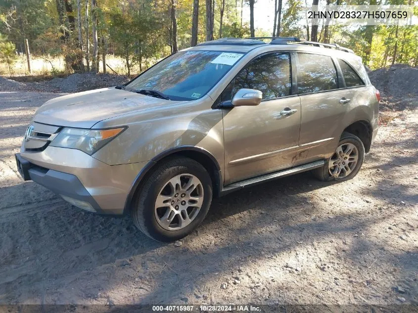 2007 Acura Mdx Technology Package VIN: 2HNYD28327H507659 Lot: 40715987