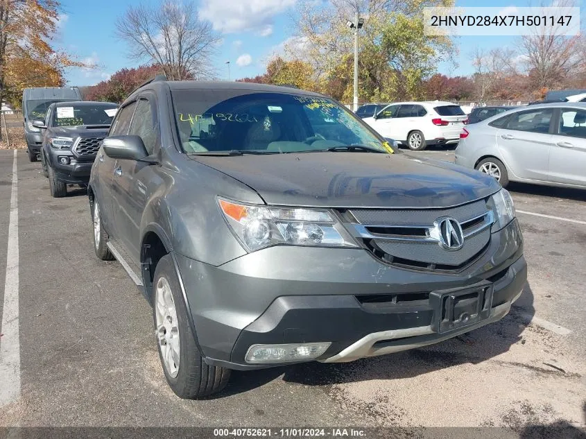 2007 Acura Mdx Technology Package VIN: 2HNYD284X7H501147 Lot: 40752621