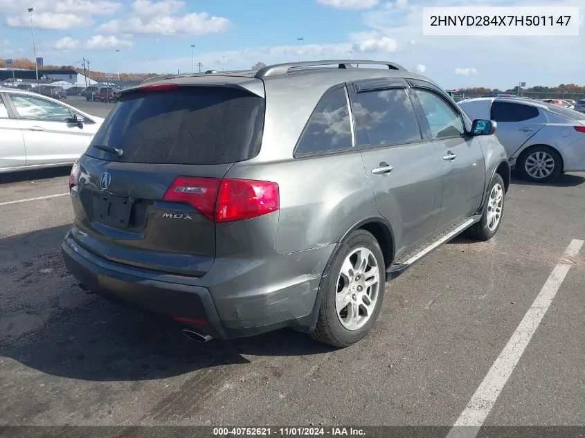 2007 Acura Mdx Technology Package VIN: 2HNYD284X7H501147 Lot: 40752621