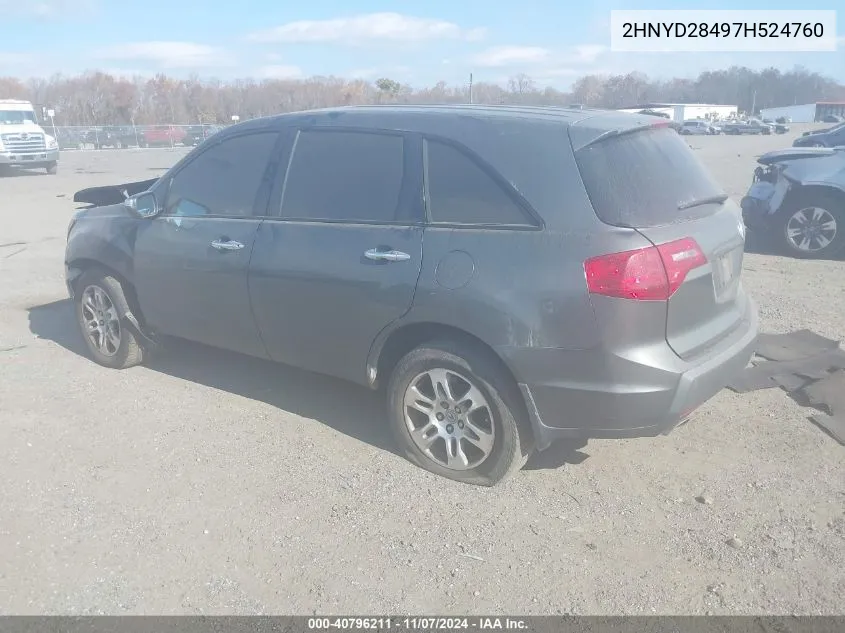 2HNYD28497H524760 2007 Acura Mdx Technology Package