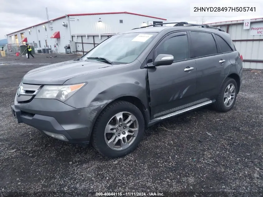 2007 Acura Mdx Technology Package VIN: 2HNYD28497H505741 Lot: 40844115