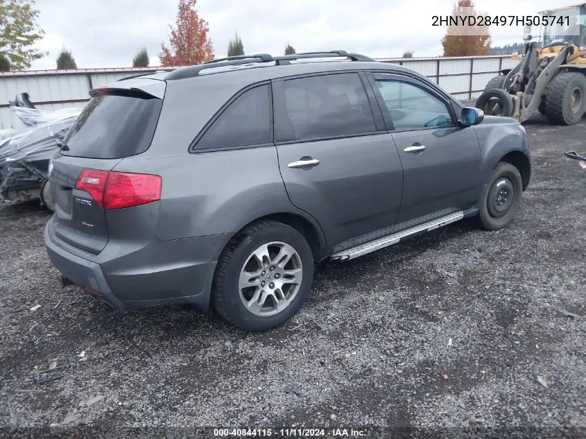 2007 Acura Mdx Technology Package VIN: 2HNYD28497H505741 Lot: 40844115