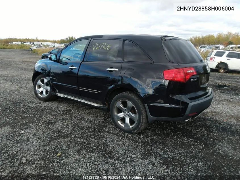 2008 Acura Mdx Sport VIN: 2HNYD28858H006004 Lot: 12127728