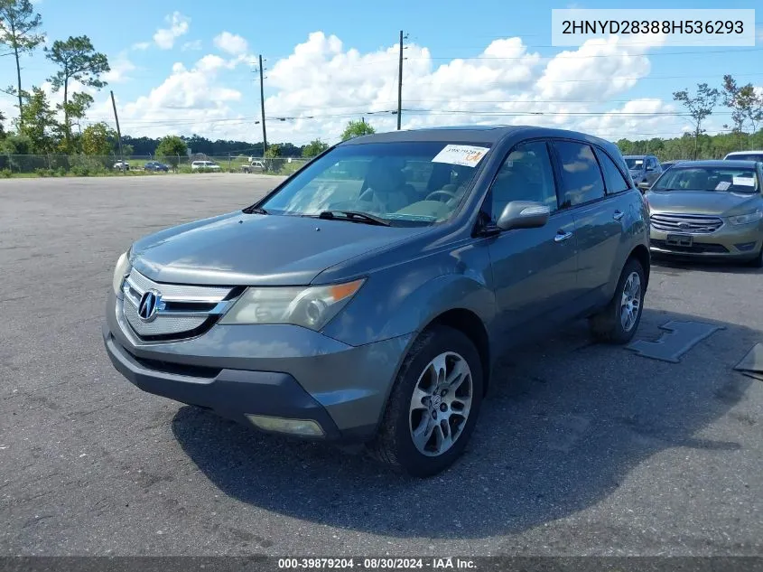 2008 Acura Mdx Technology Package VIN: 2HNYD28388H536293 Lot: 39879204