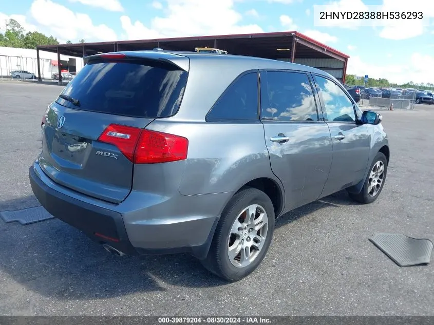 2008 Acura Mdx Technology Package VIN: 2HNYD28388H536293 Lot: 39879204