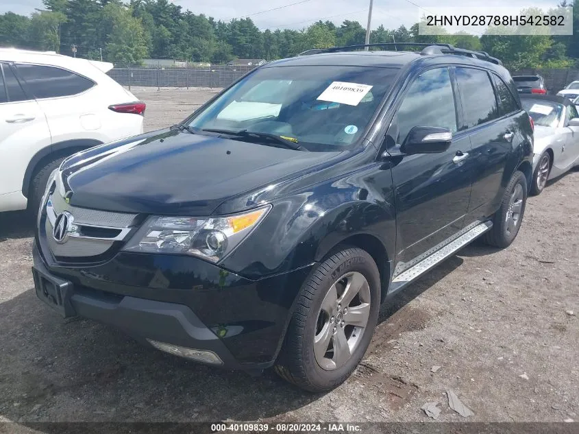 2008 Acura Mdx Sport Package VIN: 2HNYD28788H542582 Lot: 40109839