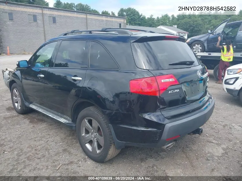 2HNYD28788H542582 2008 Acura Mdx Sport Package