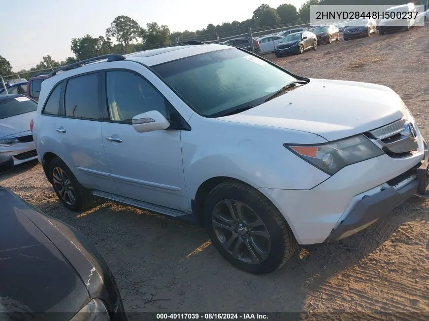 2008 Acura Mdx Technology Package VIN: 2HNYD28448H500237 Lot: 40117039