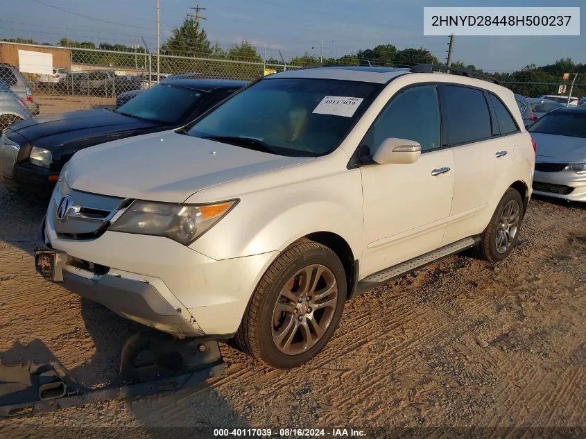 2008 Acura Mdx Technology Package VIN: 2HNYD28448H500237 Lot: 40117039