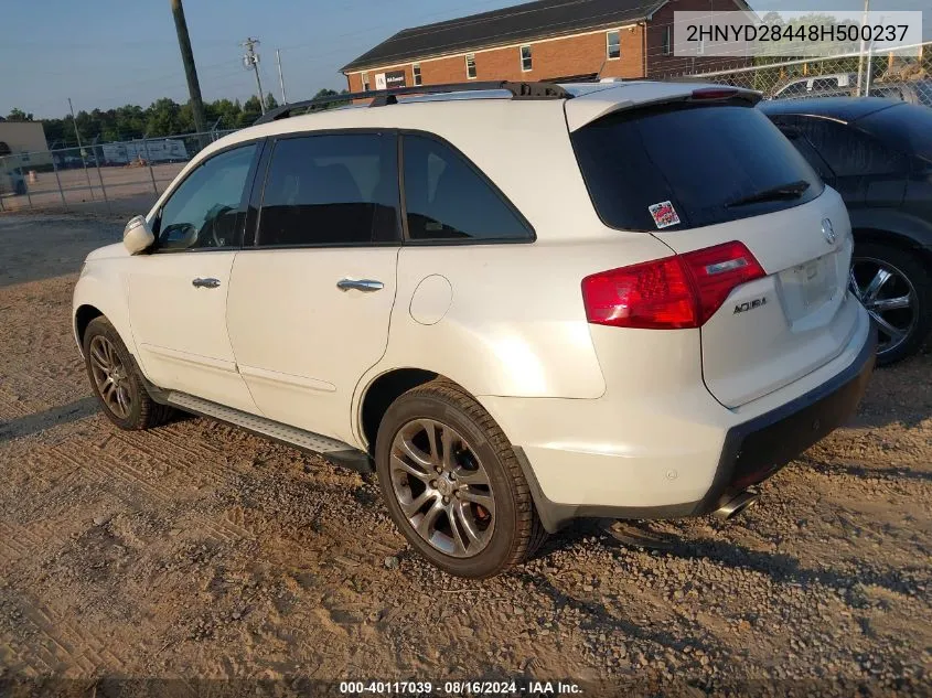 2008 Acura Mdx Technology Package VIN: 2HNYD28448H500237 Lot: 40117039