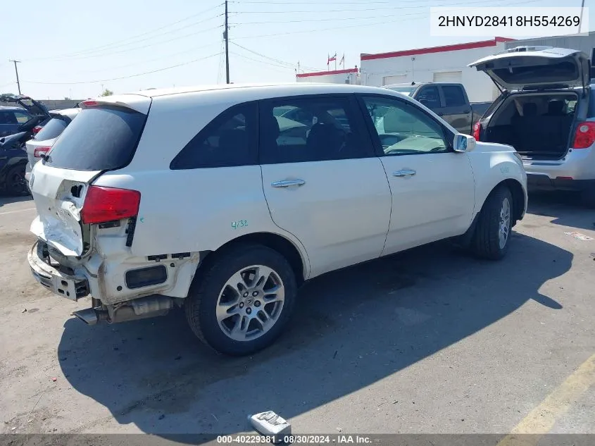 2008 Acura Mdx Technology Package VIN: 2HNYD28418H554269 Lot: 40229381