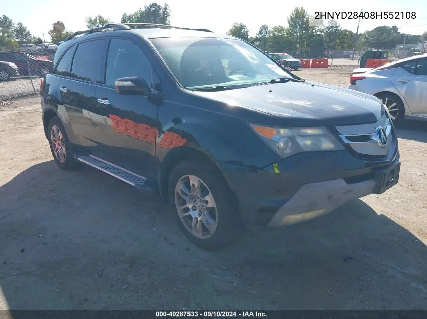 2008 Acura Mdx Technology Package VIN: 2HNYD28408H552108 Lot: 40287533