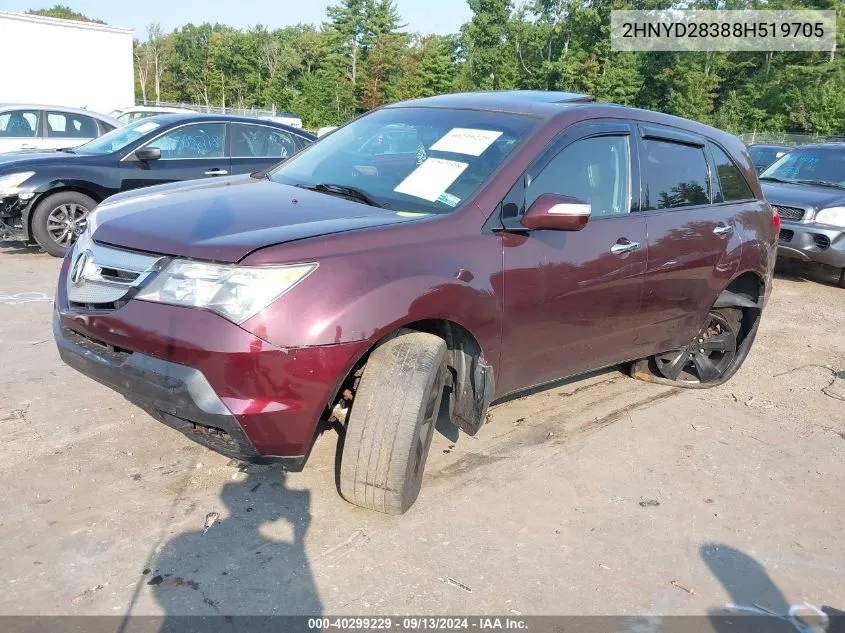 2HNYD28388H519705 2008 Acura Mdx Technology