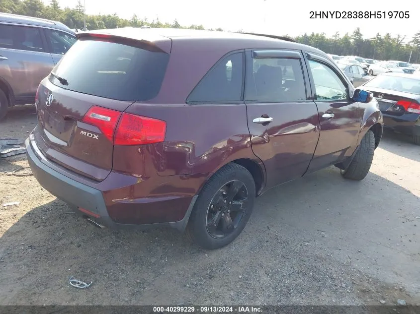 2HNYD28388H519705 2008 Acura Mdx Technology