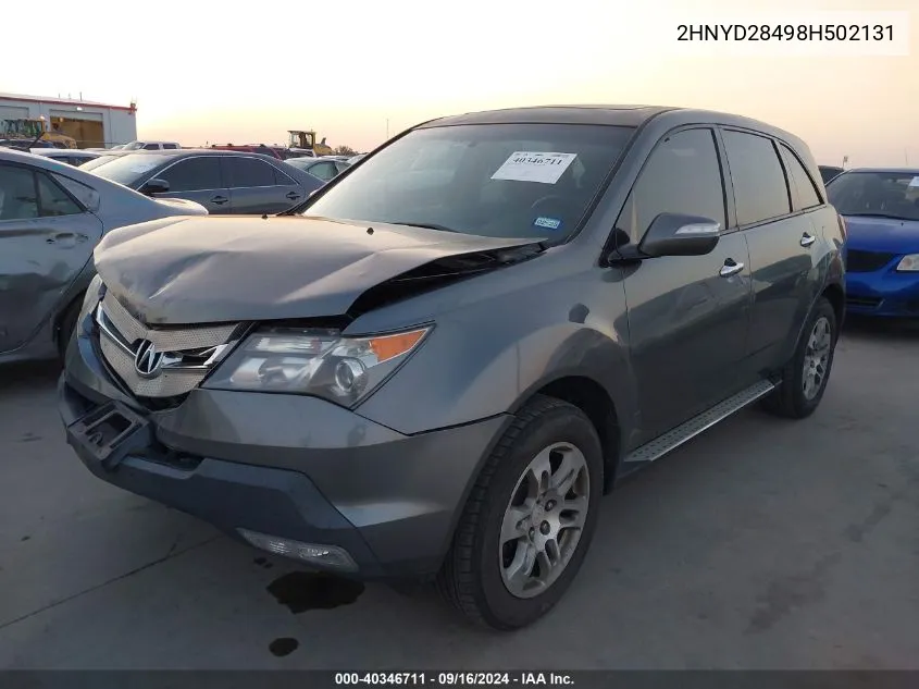 2008 Acura Mdx Technology Package VIN: 2HNYD28498H502131 Lot: 40346711