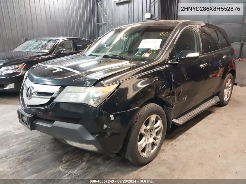 2008 Acura Mdx Technology Package VIN: 2HNYD286X8H552876 Lot: 40357249