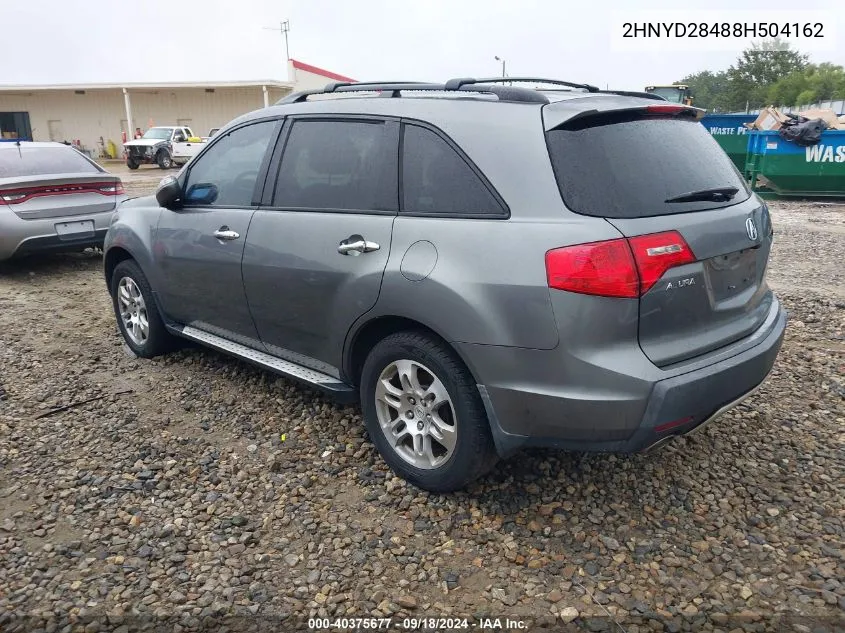 2008 Acura Mdx Technology Package VIN: 2HNYD28488H504162 Lot: 40375677