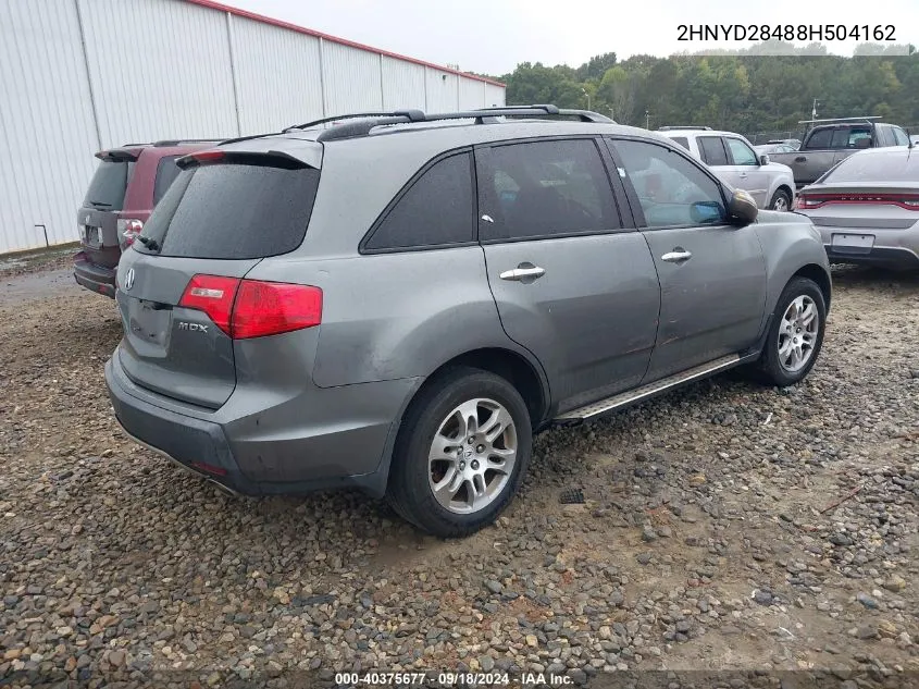 2008 Acura Mdx Technology Package VIN: 2HNYD28488H504162 Lot: 40375677