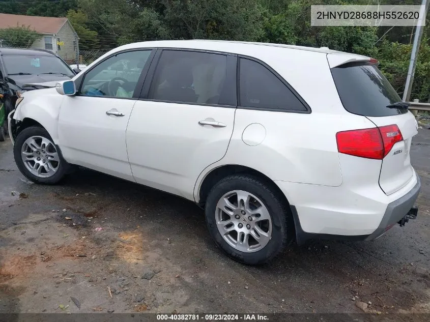 2008 Acura Mdx Technology Package VIN: 2HNYD28688H552620 Lot: 40382781