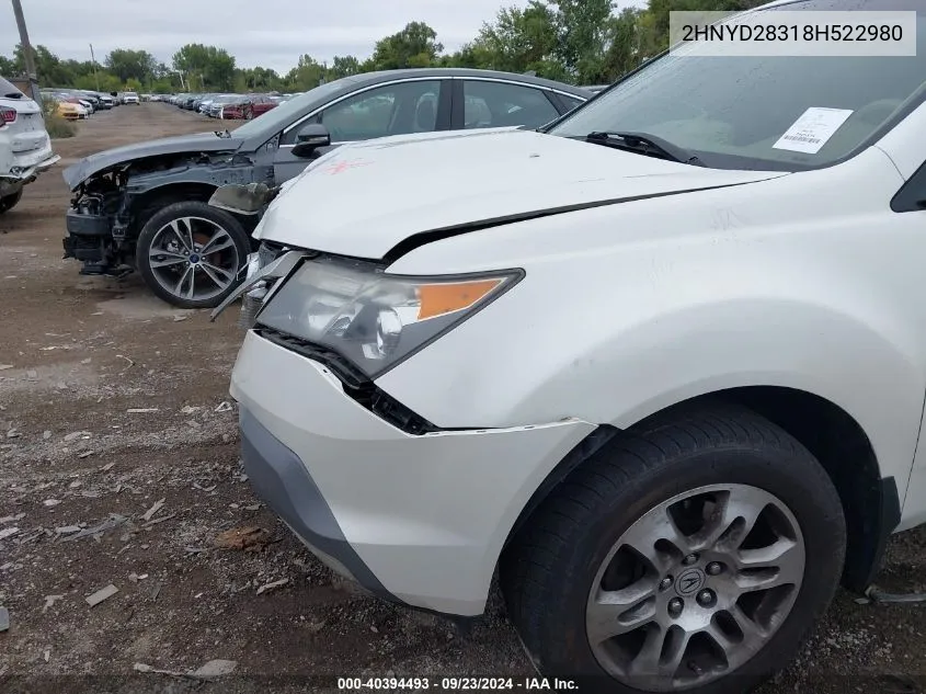 2HNYD28318H522980 2008 Acura Mdx Technology