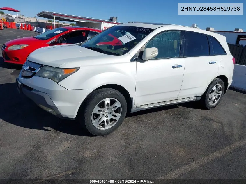 2008 Acura Mdx Technology Package VIN: 2HNYD28468H529738 Lot: 40401488