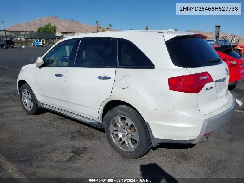 2008 Acura Mdx Technology Package VIN: 2HNYD28468H529738 Lot: 40401488