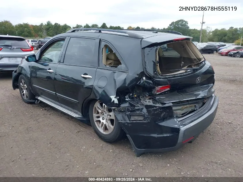 2008 Acura Mdx Technology Package VIN: 2HNYD28678H555119 Lot: 40424593