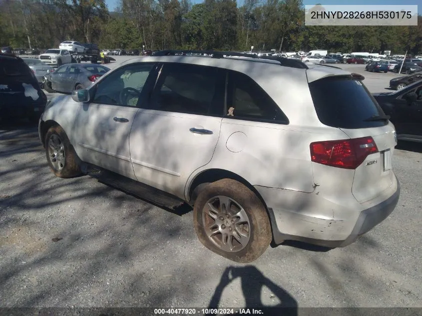 2008 Acura Mdx VIN: 2HNYD28268H530175 Lot: 40477920