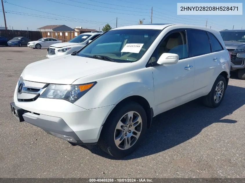 2008 Acura Mdx VIN: 2HNYD28208H528471 Lot: 40485288