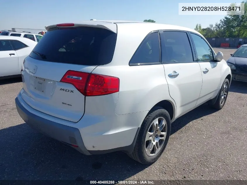 2008 Acura Mdx VIN: 2HNYD28208H528471 Lot: 40485288