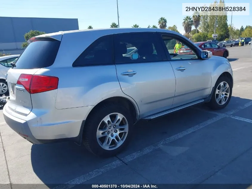 2008 Acura Mdx Technology Package VIN: 2HNYD28438H528384 Lot: 40501370