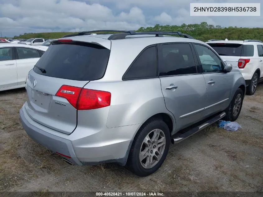 2008 Acura Mdx Technology Package VIN: 2HNYD28398H536738 Lot: 40520421