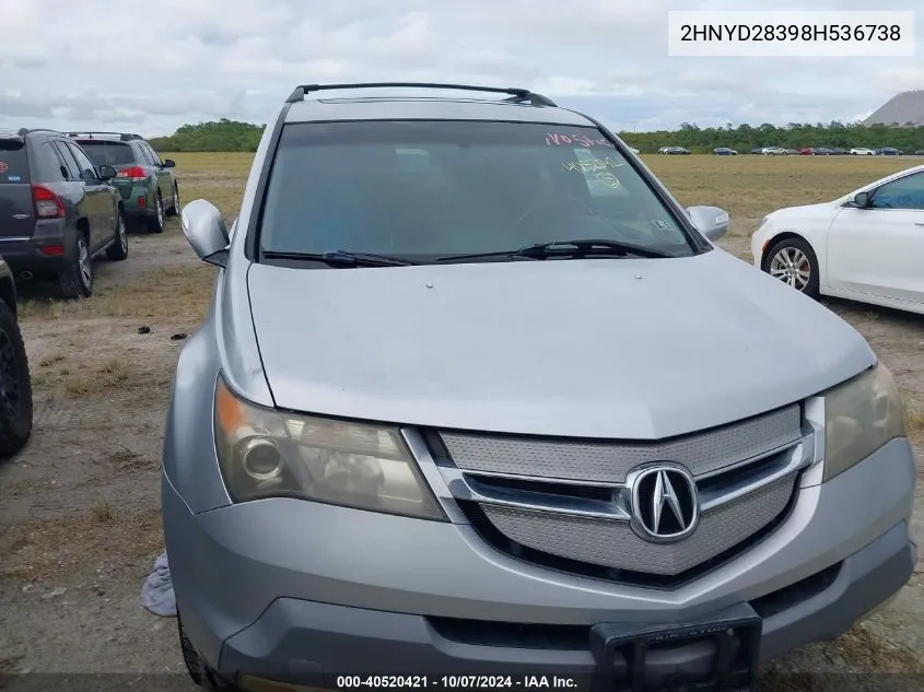 2008 Acura Mdx Technology Package VIN: 2HNYD28398H536738 Lot: 40520421