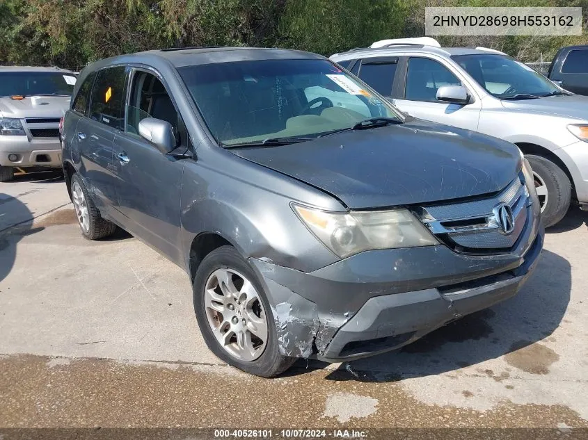 2008 Acura Mdx Technology Package VIN: 2HNYD28698H553162 Lot: 40526101