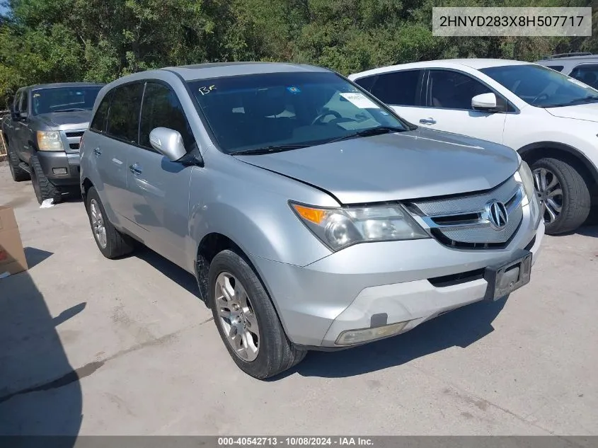 2008 Acura Mdx Technology Package VIN: 2HNYD283X8H507717 Lot: 40542713