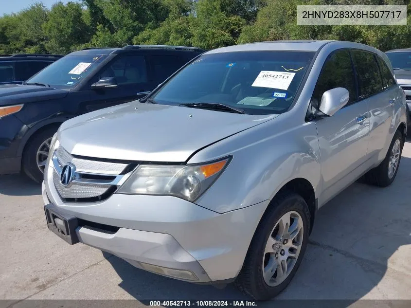 2008 Acura Mdx Technology Package VIN: 2HNYD283X8H507717 Lot: 40542713