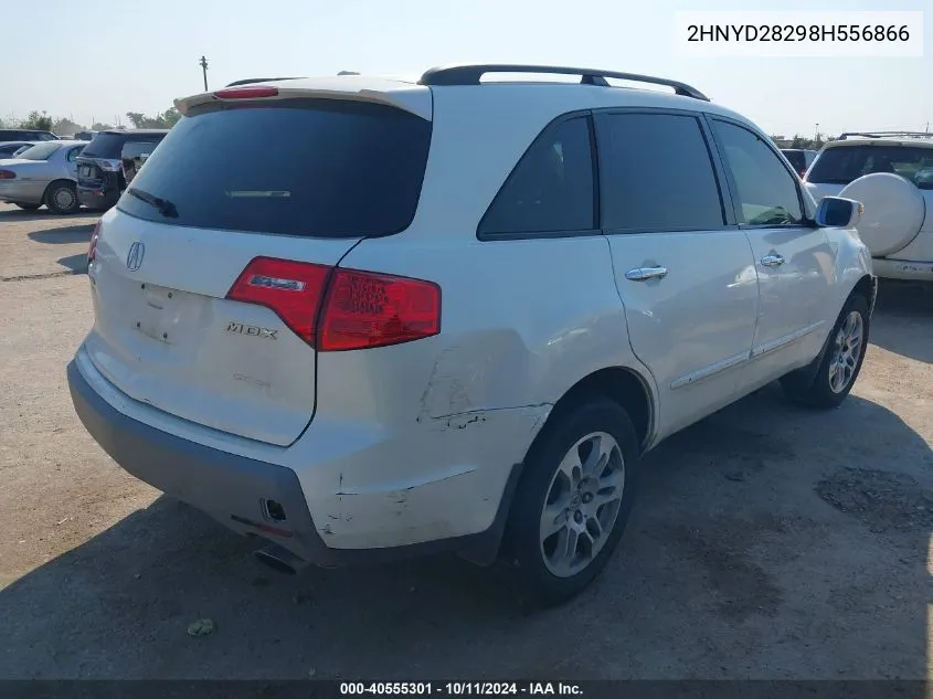 2008 Acura Mdx VIN: 2HNYD28298H556866 Lot: 40555301