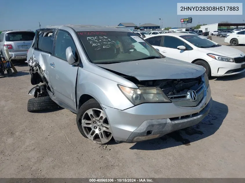 2008 Acura Mdx Technology Package VIN: 2HNYD28308H517883 Lot: 40565306