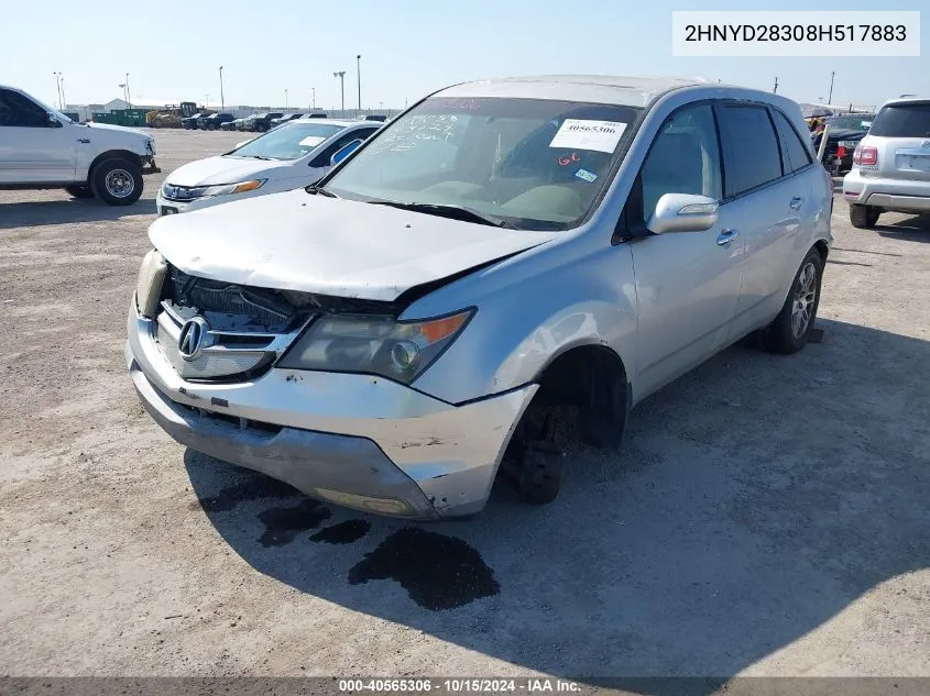 2008 Acura Mdx Technology Package VIN: 2HNYD28308H517883 Lot: 40565306