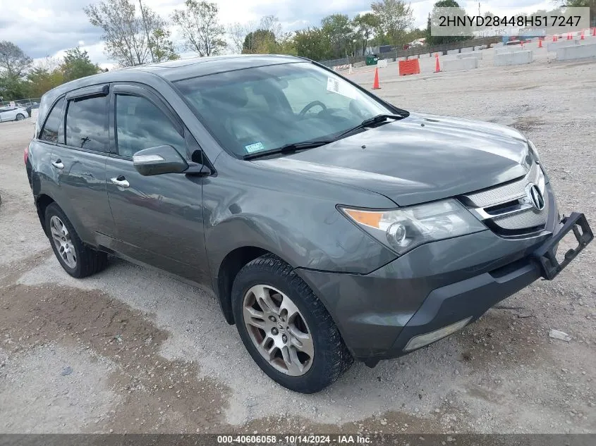 2008 Acura Mdx Technology Package VIN: 2HNYD28448H517247 Lot: 40606058