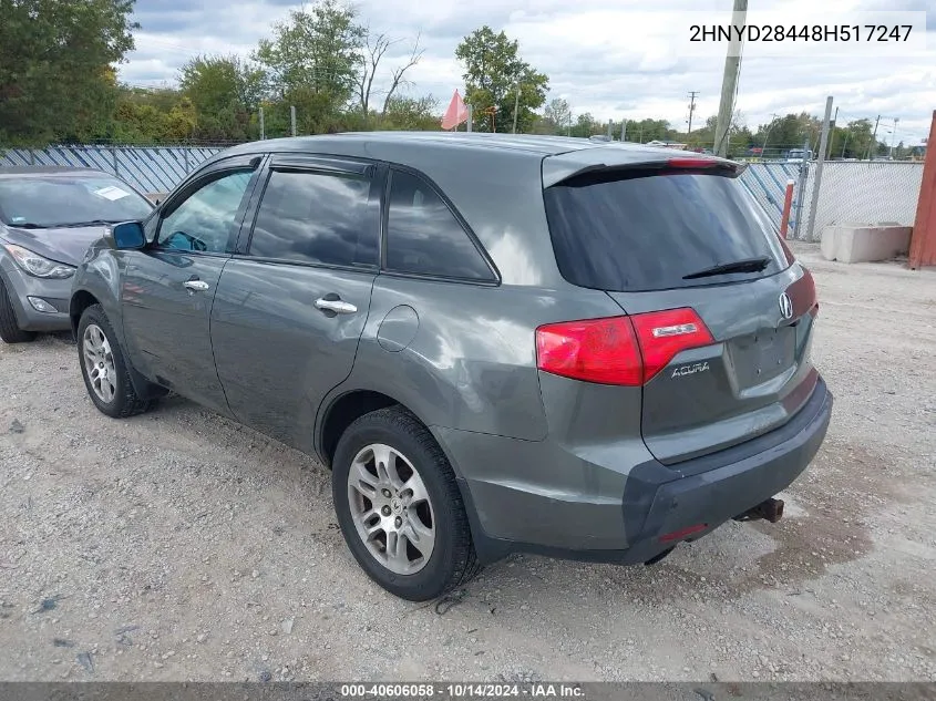 2008 Acura Mdx Technology Package VIN: 2HNYD28448H517247 Lot: 40606058