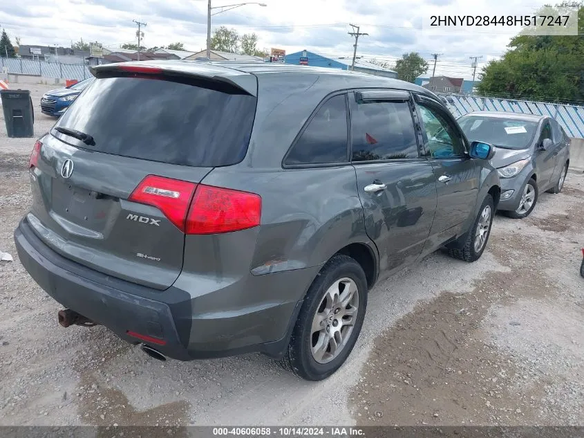 2008 Acura Mdx Technology Package VIN: 2HNYD28448H517247 Lot: 40606058