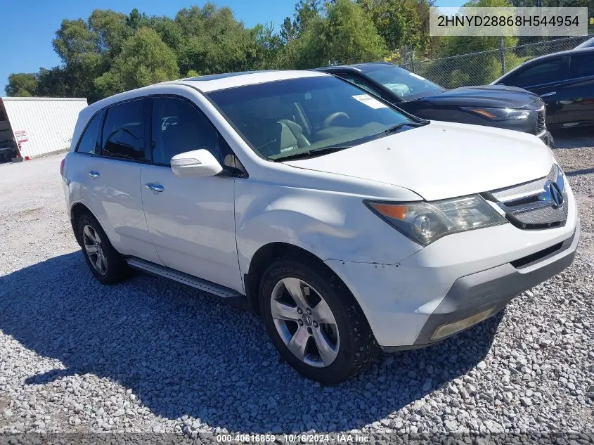 2008 Acura Mdx Sport Package VIN: 2HNYD28868H544954 Lot: 40616859