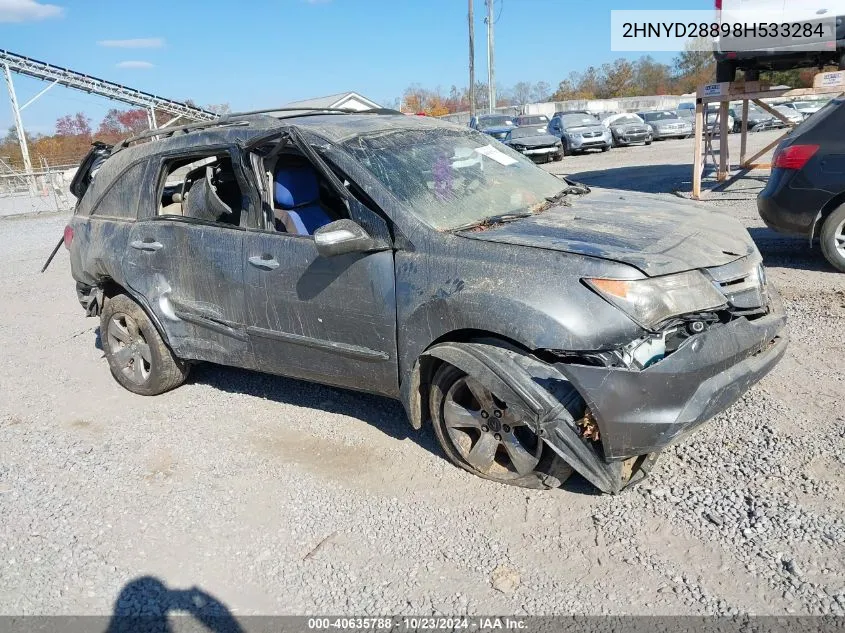 2008 Acura Mdx Sport Package VIN: 2HNYD28898H533284 Lot: 40635788