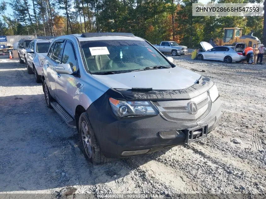 2008 Acura Mdx Technology Package VIN: 2HNYD28668H547593 Lot: 40690282